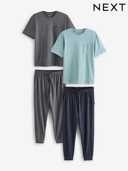 أخضر داكن/ رمادي - Cuffed Pyjamas 2 Pack (132181) | ‏19 ر.ع.‏