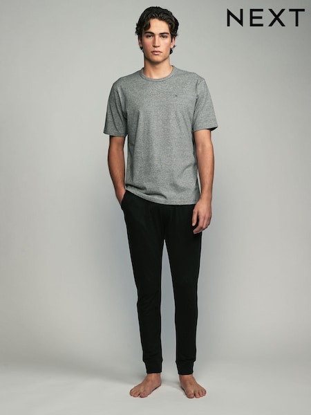 رمادي رمادي داكن - ملابس مطوقة الثنيات - Jersey Pyjamas Set (132484) | ‏114 د.إ.‏