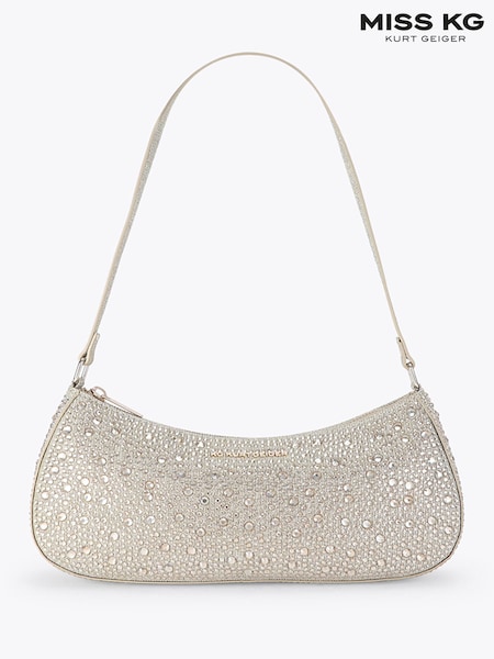 Χρυσό - Miss Kg Autumn Embellished Scoop Shoulder Bag