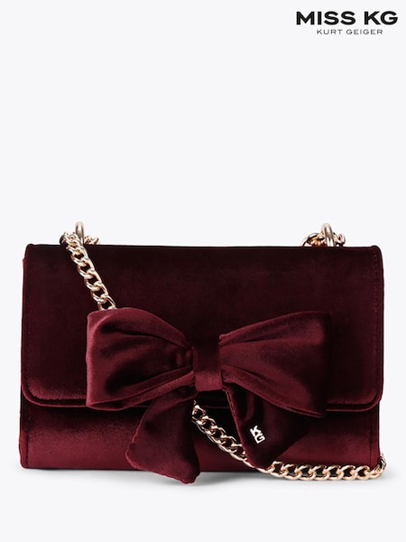 Red - Miss Kg Aura Bow Clutch Bag