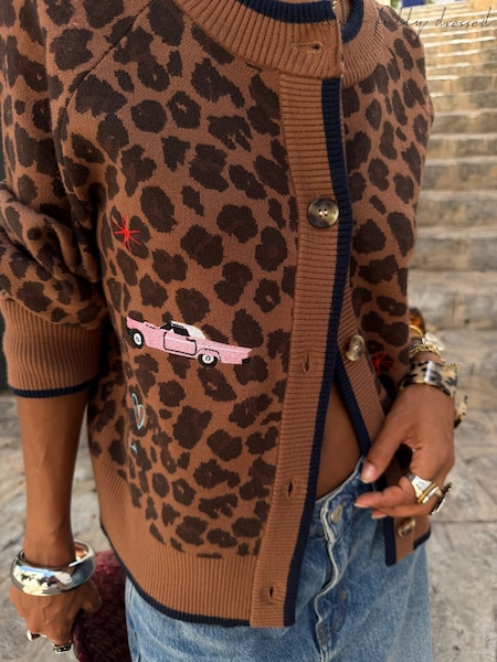 Brown - Never Fully Dressed Animal Print Leopard Cheryl Cardigan