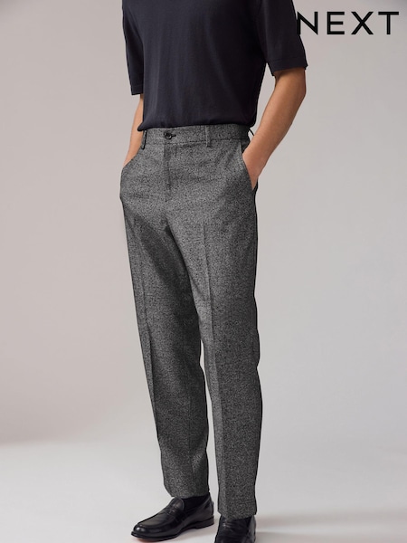 Charcoal Grey Puppytooth Texture Formal Joggers (133410) | €26