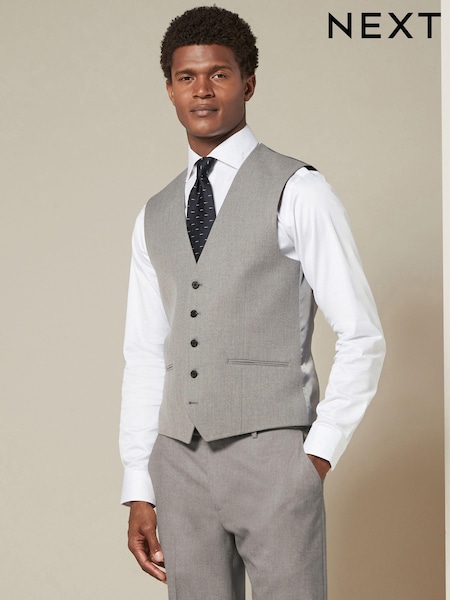 Grey Textured Suit Waistcoat (133539) | €53