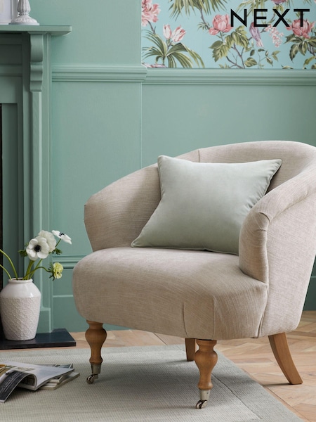 Sage Green Soft Velour Cushion (134237) | 39 QAR
