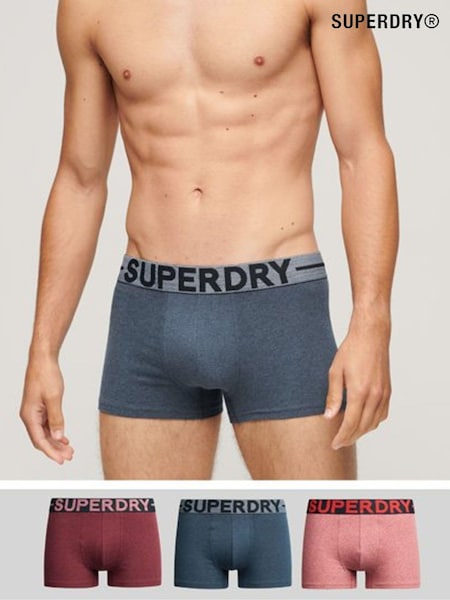 Superdry Blue Blue Organic Cotton Boxers Triple Pack (134713) | €43