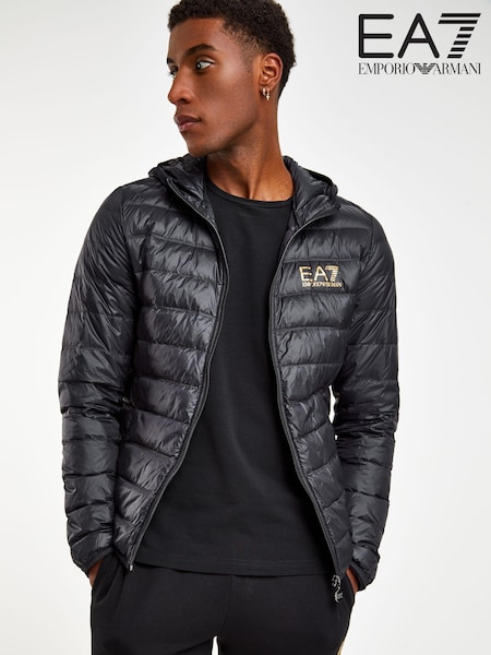 Emporio Armani EA7 Black Hooded Padded Jacket (134780) | AED480