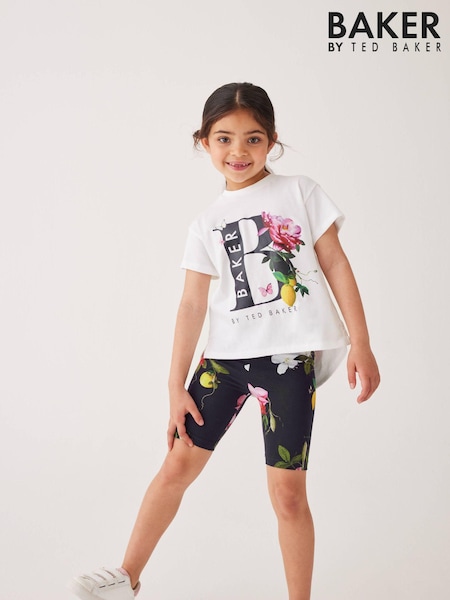 Baker by Ted Baker Navy 100% Cotton Graphic T-Shirt And Leggings Set (134783) | €18.50 - €21.50