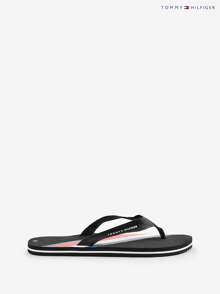 Tommy Hilfiger Black Stripe Flip Flops (136721) | AED78