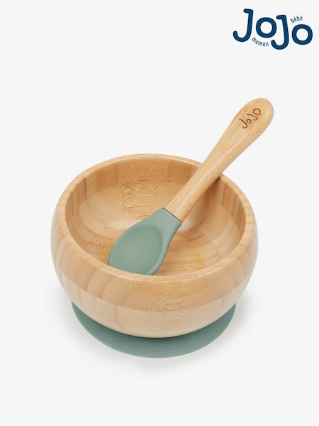 JoJo Maman Bébé Bamboo Suction Bowl & Spoon Set (137268) | €19.50