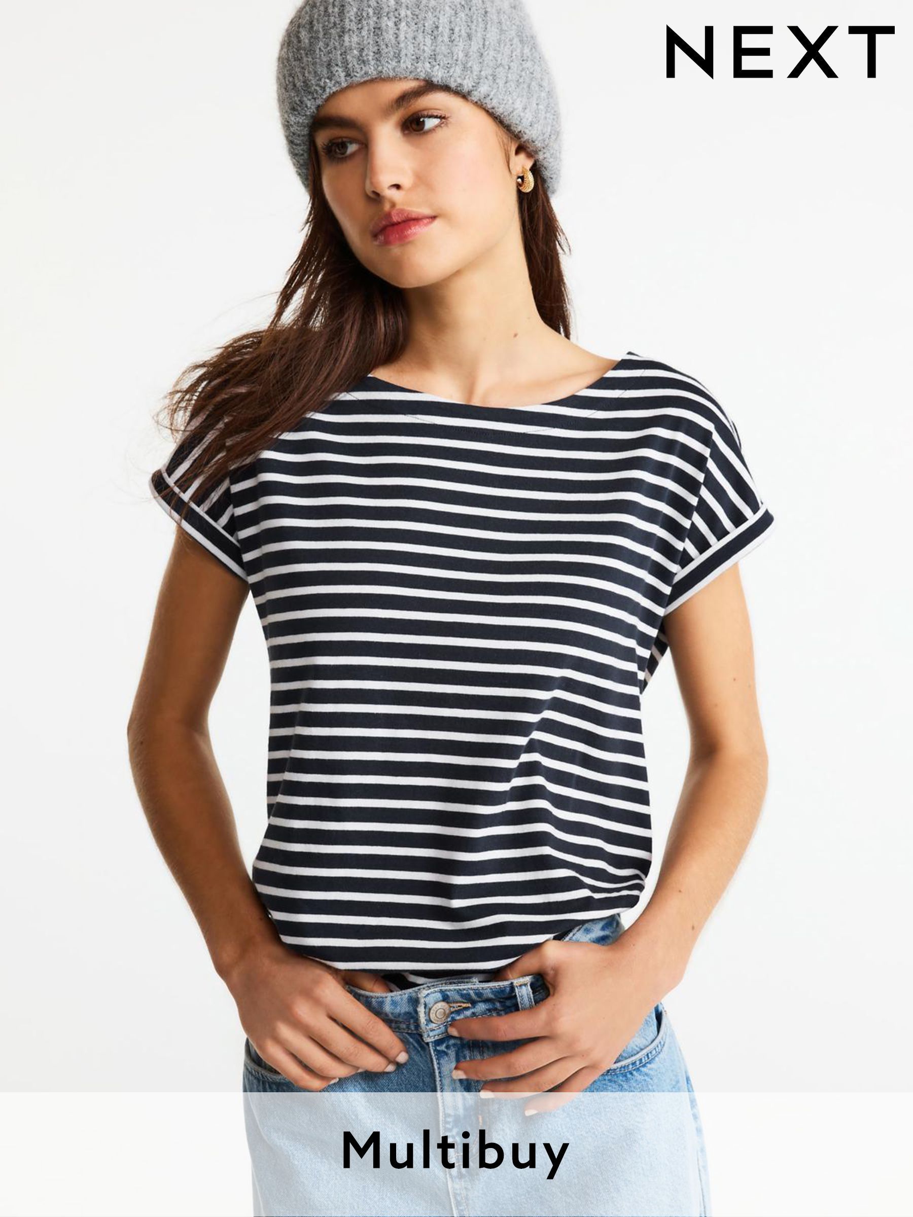 Striped t shirt for ladies outlet