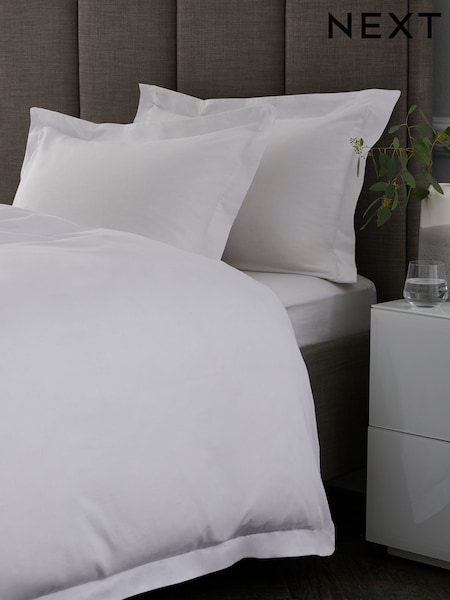White Cotton Rich Oxford Duvet Cover and Pillowcase Set (138927) | €28 - €61