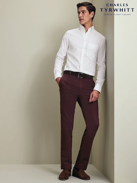Red - Slim Fit Charles Tyrwhitt Ultimate Non-iron Chinos