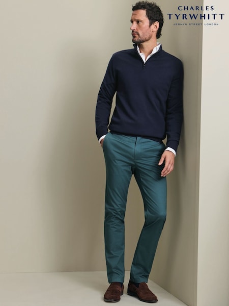 Көкшіл көк - Slim Fit Charles Tyrwhitt Ultimate Non-iron Chinos
