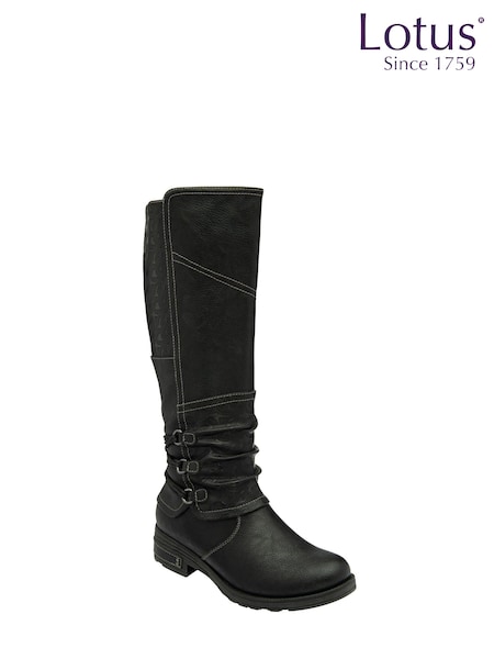 Lotus Zip-Up Knee High Boots (139312) | 391 LEI