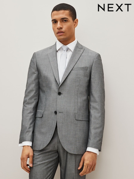 Gri deschis - Măsură regular - Two Button Suit Jacket (139892) | 283 LEI