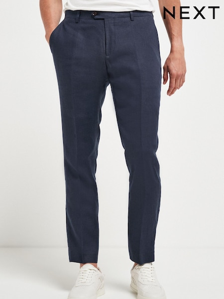 Marineblau/blau - Signature Nova Fides Italian Linen Suit Trousers (140143) | 11 €