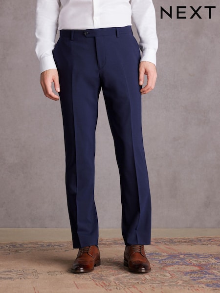 Bright Blue Regular Fit Signature Tollegno Italian Fabric Suit Trousers (140270) | €21