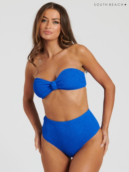 South Beach Blue Wave Crinkle Bandeau Bikini Set (140487) | €21.50