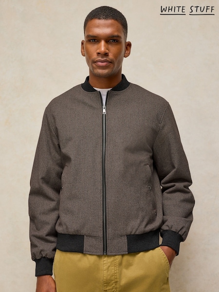 Brūna krāsa - Regular White Stuff Acton Tweedy Bomber Jacket
