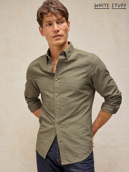 Verde - Regular White Stuff Bruton Slim Oxford Shirt
