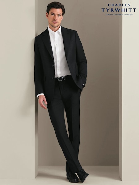 Қою сұр - Regular Charles Tyrwhitt Birdseye Slim Fit Italian Luxury Suit Jacket