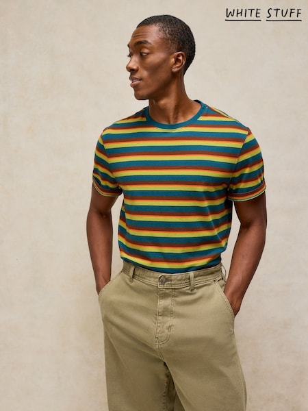 Marrón - Regular White Stuff Abersoch Stripe T-shirt