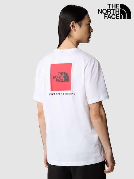 The North Face White Mens Redbox Short Sleeve 100% Cotton T-Shirt (141770) | 139 QAR