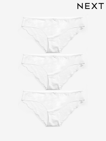 Белый - No VPL Lace Back Briefs 3 Pack (141823) | €16