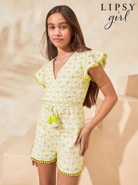 Lipsy Broderie Playsuit (5-16yrs) (142001) | 162 LEI - 208 LEI