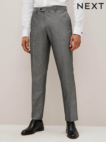 Light Grey Regular Fit Suit Trousers (142313) | AED76