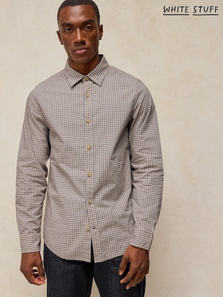 Natural - Regular White Stuff Bruton Slim Oxford Shirt