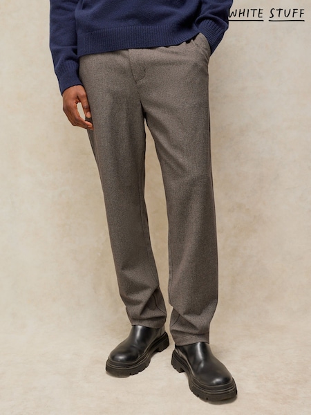 Brūna krāsa - Regular White Stuff Acton Tweedy Trousers