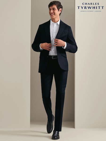 Теңіз көк - Regular Charles Tyrwhitt Flannel Slim Fit Plain Suit Trousers
