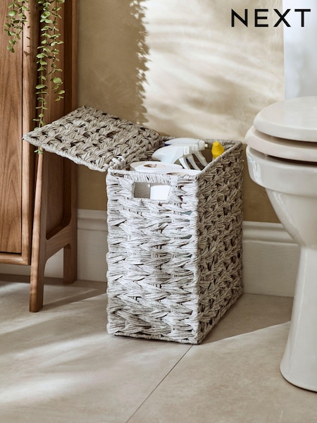 Grey Plastic Wicker Storage Basket (142854) | €36