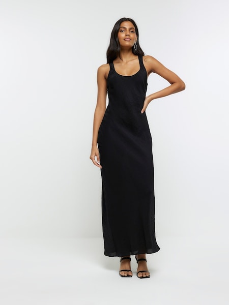 River Island Black Midaxi Slip Dress (143126) | €26