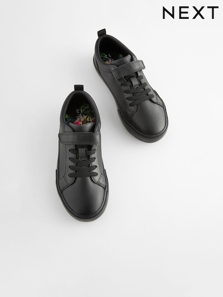 Schwarz - School One Strap Elastic Lace Shoes (143395) | 23 € - 30 €