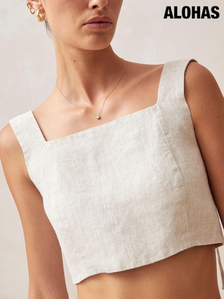 Alohas White Molly 100% Linen Tank Top (143940) | €38