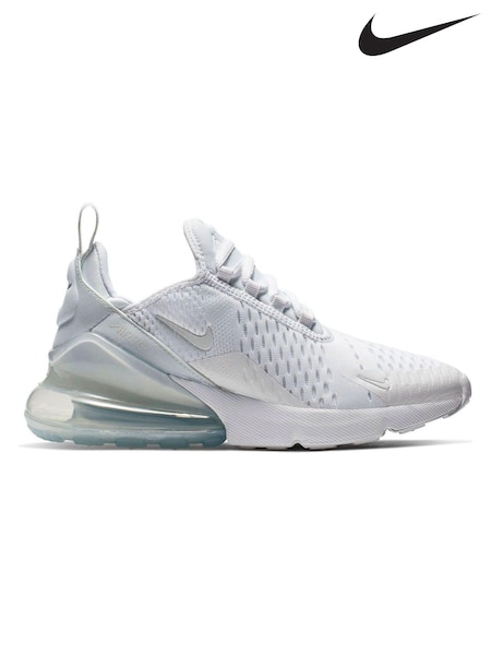 Alb/Albastru aqua pastel - Pantofi de antrenament Nike Youth Air Max 270 (144103) | 670 LEI