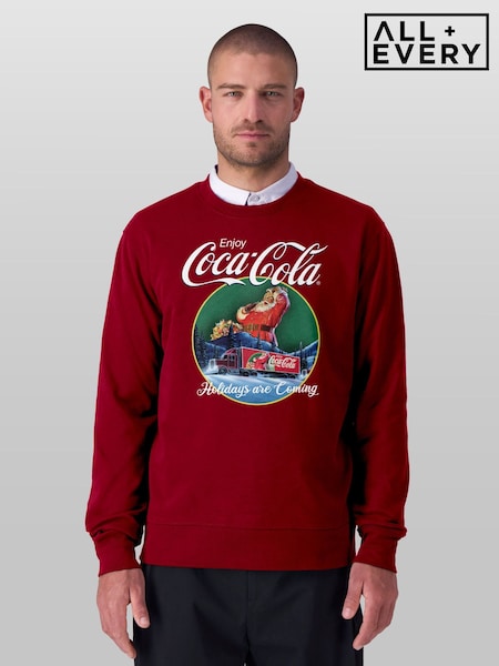 Rød - Regular All + Every Coca Cola Holidays Are Coming Truck Sweatshirt