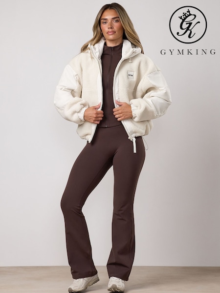 White - Gym King Borg Fleece Jacket