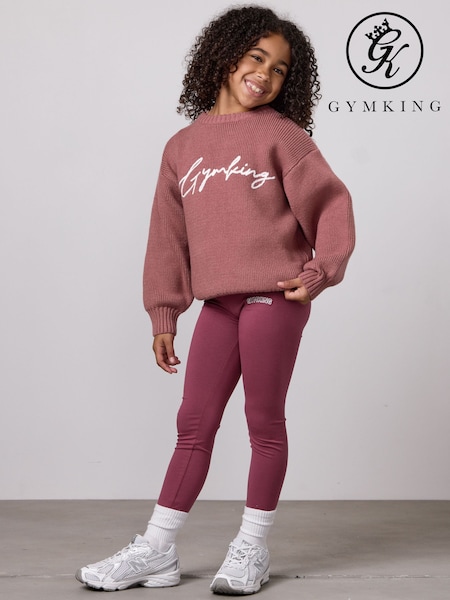Rosa - Gym King Rib Strikket Genser