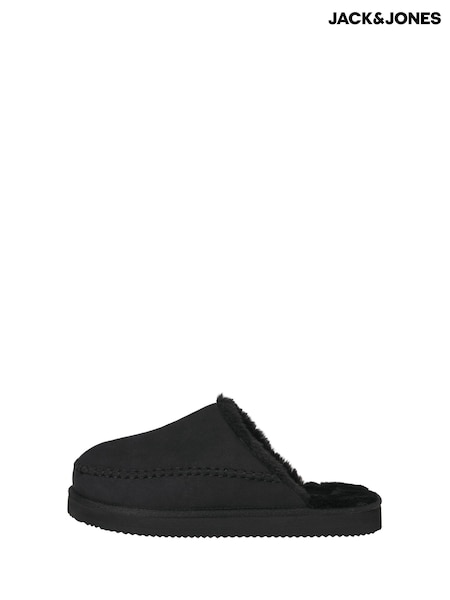 أسود - Regular Jack & Jones Chunky Mule Slippers