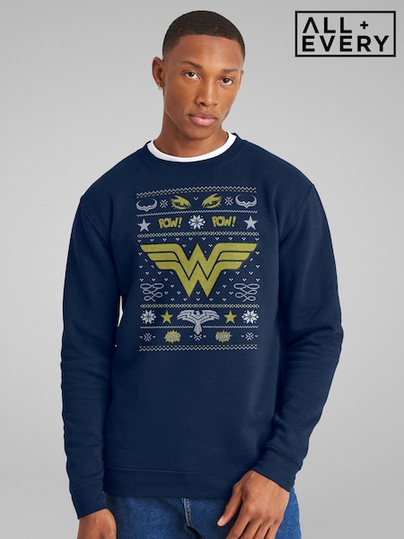 Blue - Regular All + Every Wonder Christmas Pow Pow Sweatshirt