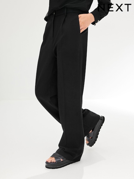 Черный - Tailored Wide Leg Trousers (144960) | €9