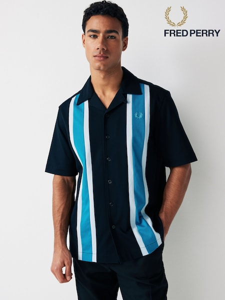 Fred Perry Panel Short Sleeve Resort Black Shirt (145127) | 76 €