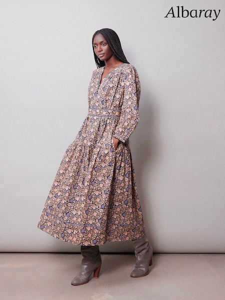Albaray Blue Boho Floral Dress (145207) | €50