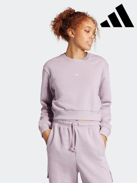 adidas Purple Sportswear All Szn Fleece Crop Sweatshirt (145368) | €24