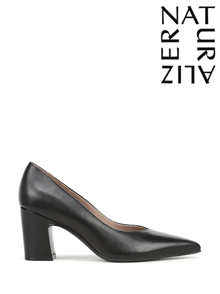 Negro - Naturalizer Ella Zapatos de salón de tacón de bloque de Corte ancho