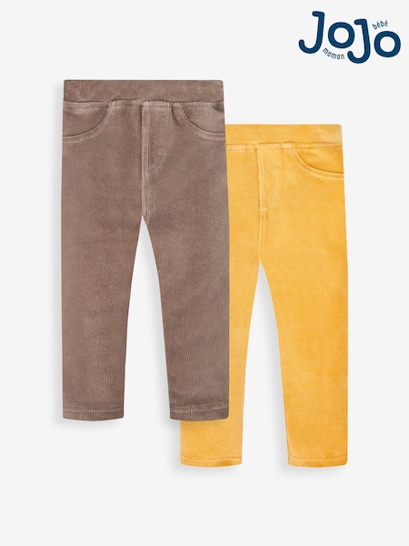 JoJo Maman Bébé 2-Pack Jersey Cord Leggings (145674) | 37 €