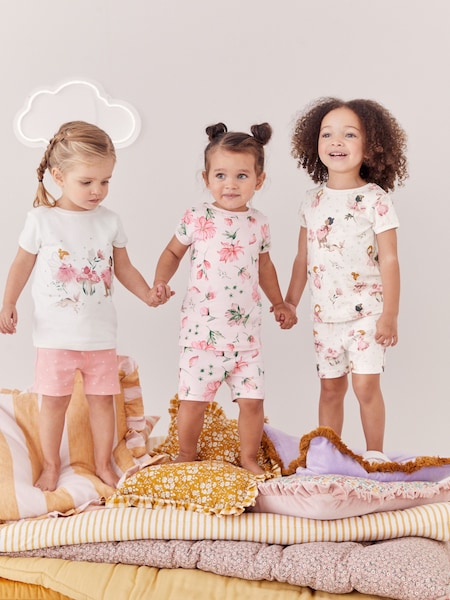Pink/Creme, Feen-Motiv - Short Pyjamas 3 Pack (9mths-10yrs) (145947) | 23 € - 28 €